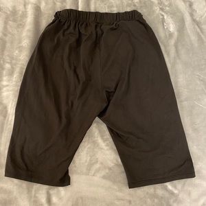 Black biker style shorts
